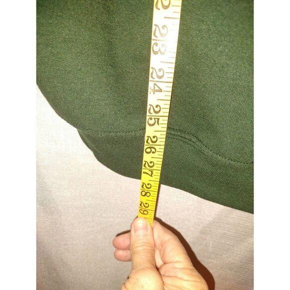 Mens Hoodie Sweatshirt Trail Runner Graphic Green Mens Size Large With Pocket - Picture 6 of 7